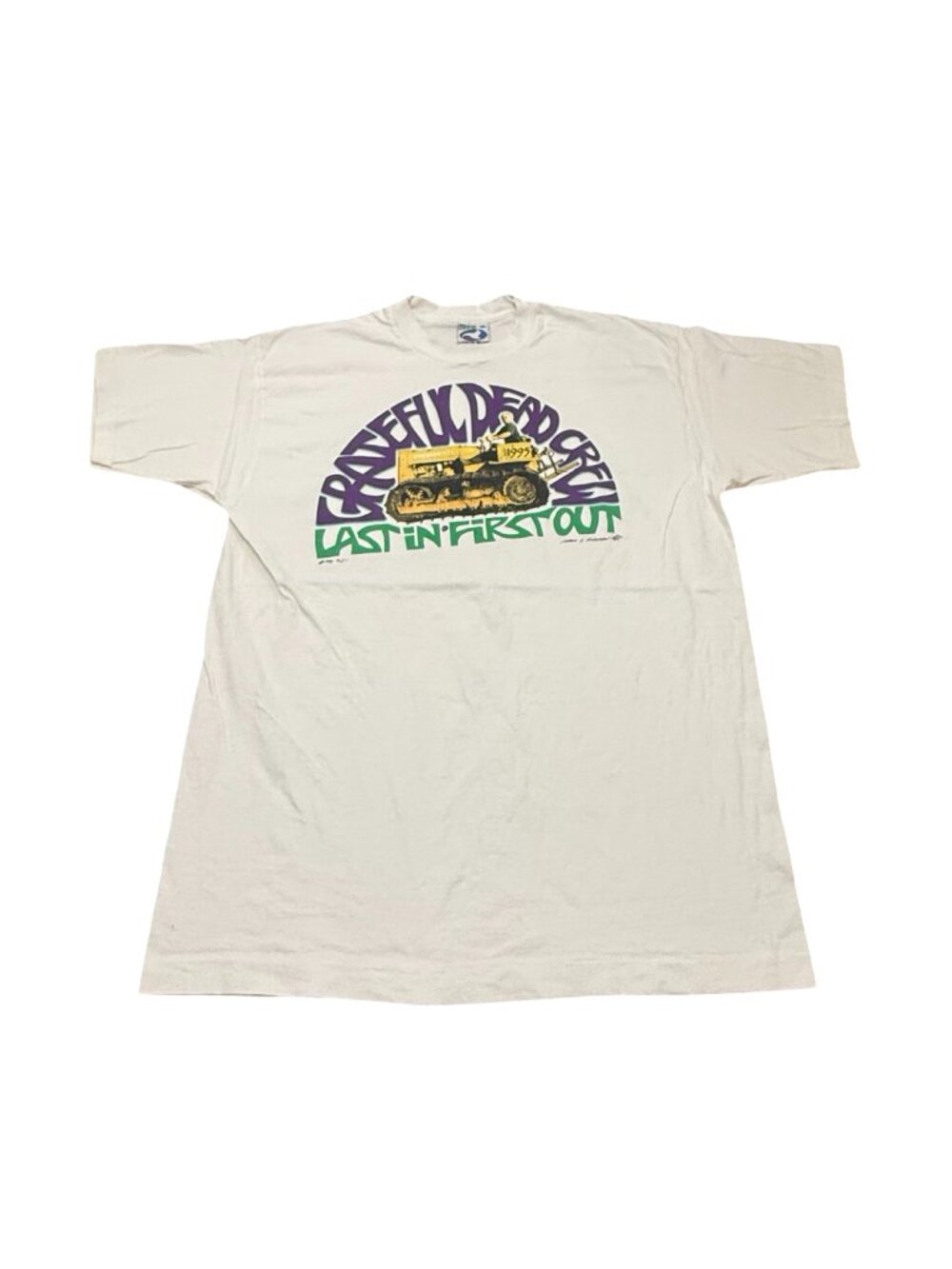 Vintage 1995 Liquid Blue Grateful Dead “Crew Last In First Out” T-Shirt